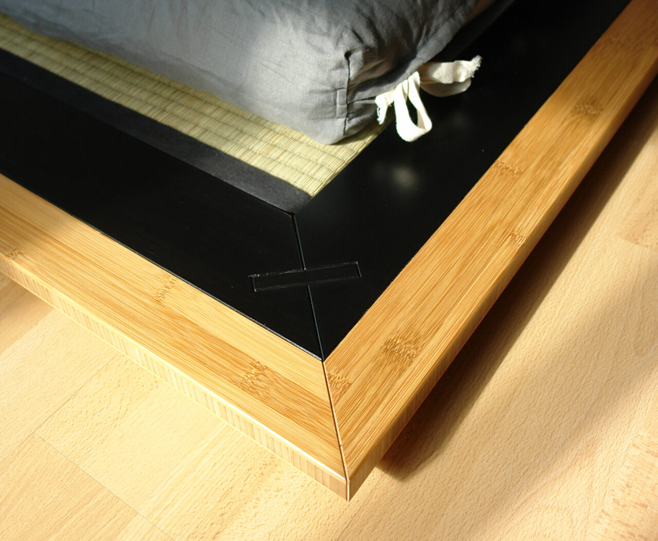 tatami bettrahmen buche schwarz bambus spezial