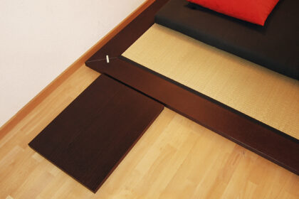 tatami bettrahmen nachttisch esche drotbraun über eck